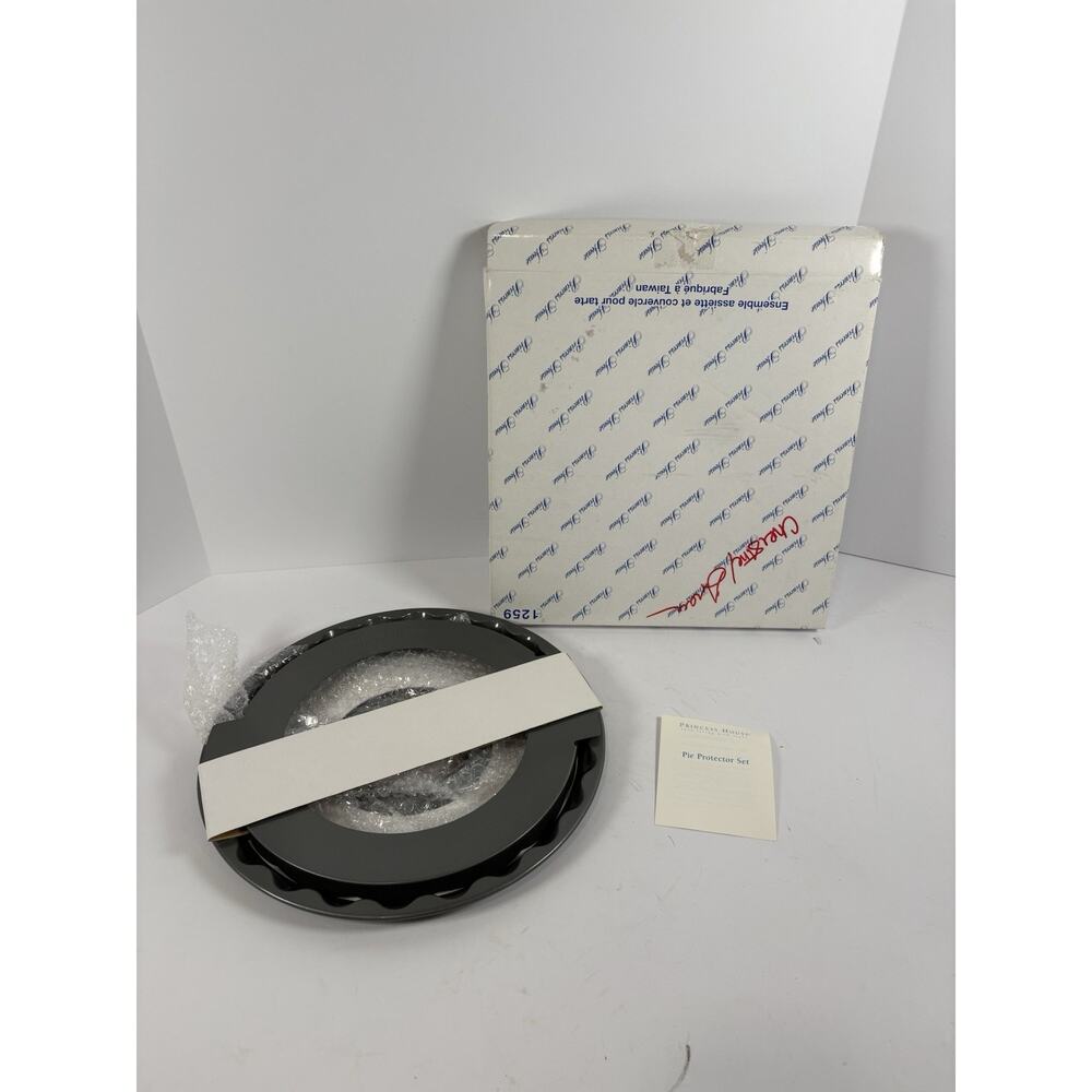 Vintage Princess House Pie Crust Protector Set #1259 w Box Baking Shield